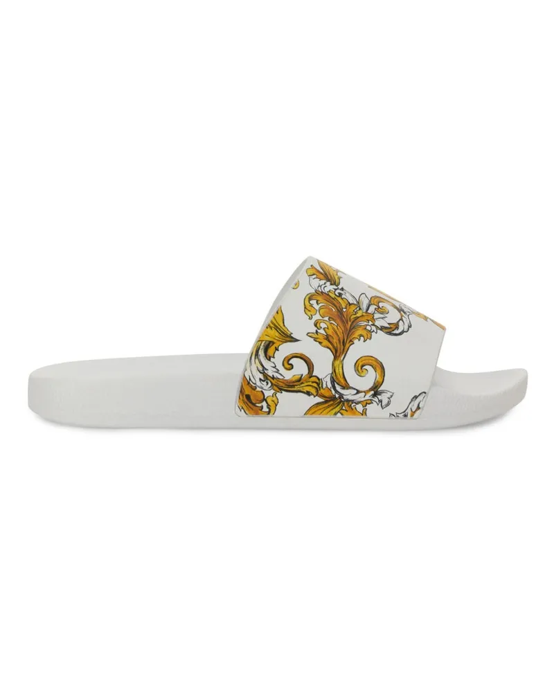 Versace Jeans Slide Sandale mit Logo White