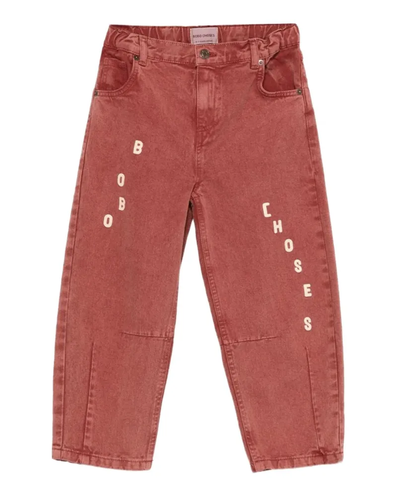 BOBO CHOSES Bobo wählt Hosen mit Logo aus Bordeaux