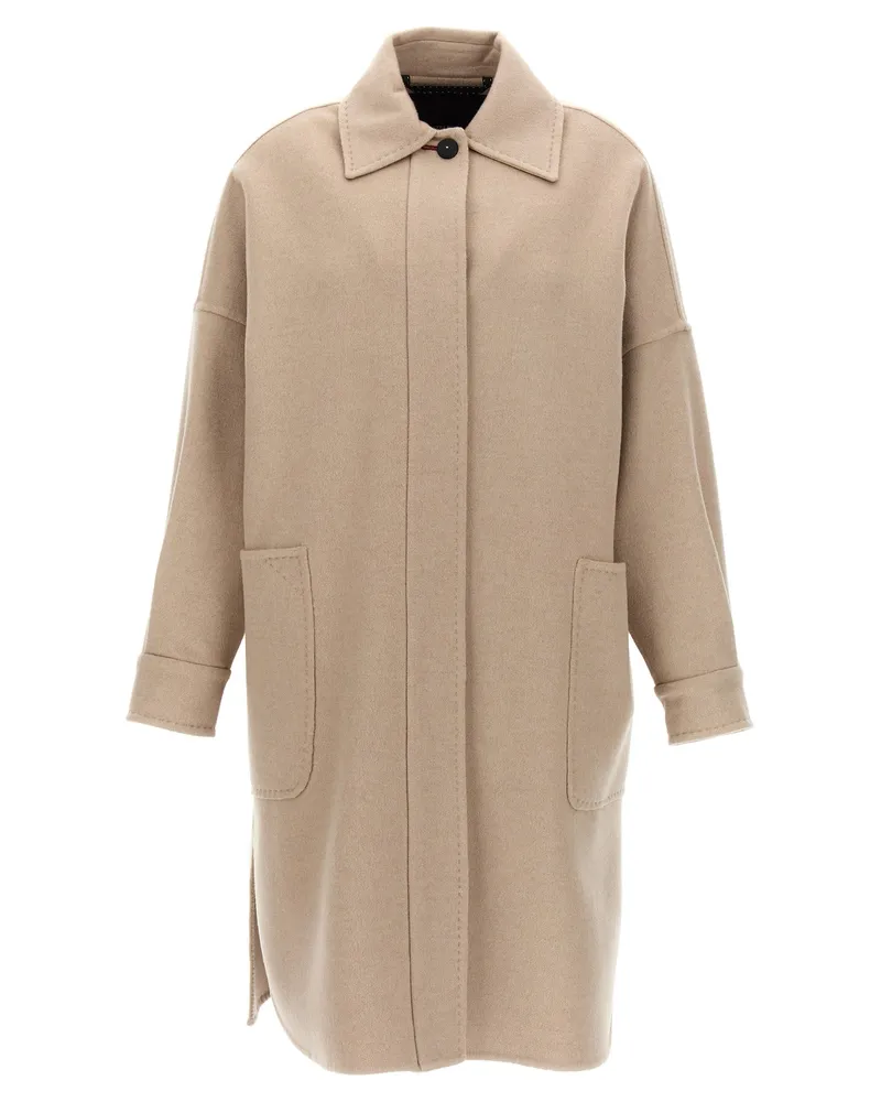 Max Mara Baruffa' Mantel Beige