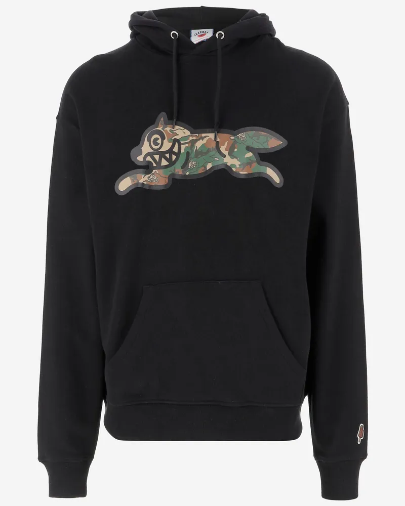 ICECREAM Eiscreme Baumwoll -Sweatshirt mit Logo Black