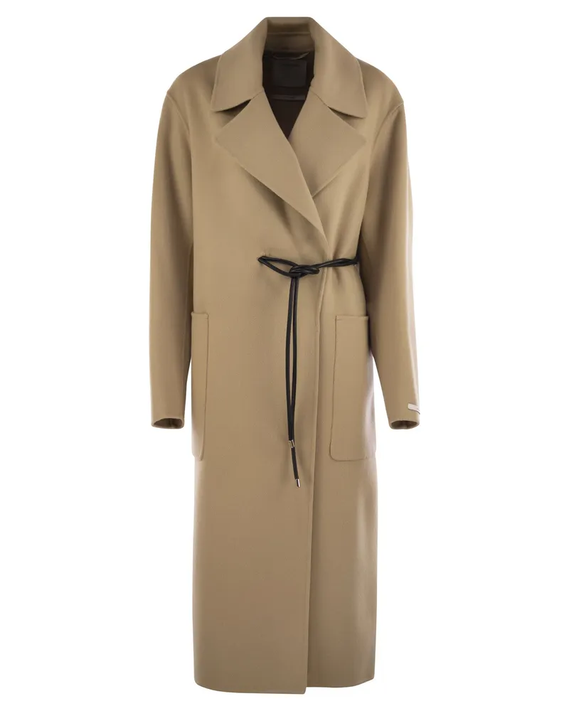 SPORTMAX Abate Double -Dressing -Kleidmantelmantel Camel