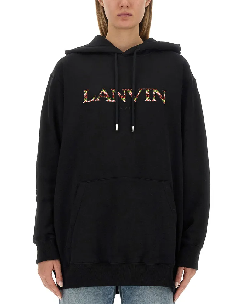Lanvin Sweatshirt mit Logo Black