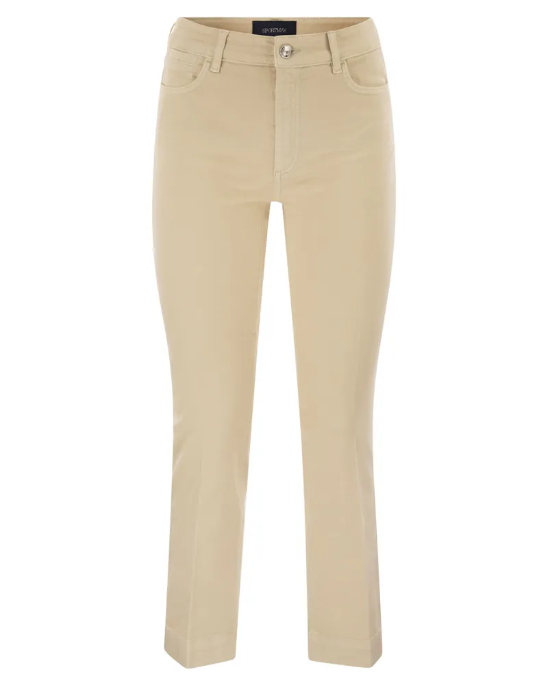 SPORTMAX Enna Jeanshose mit Mini -Flare -Linie Ivory