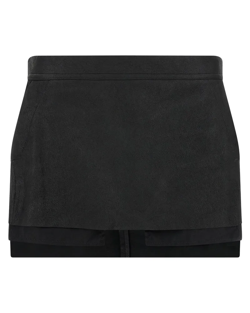 Rick Owens Fog Cutdff“ Minirock Black