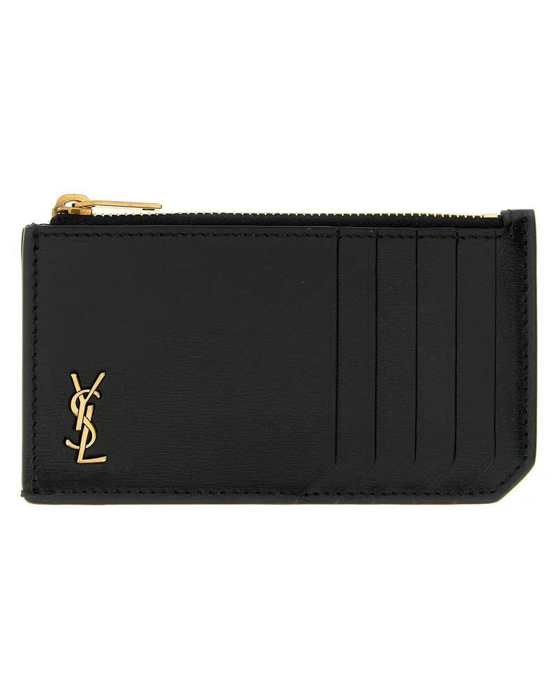 Saint Laurent Kartenetui „Fragments Tiny Cassandre Black