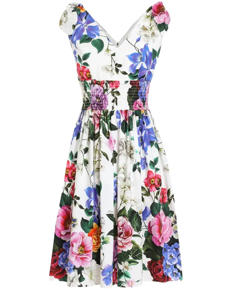 Dolce & Gabbana Floral Midi Kleid Ha5kt
