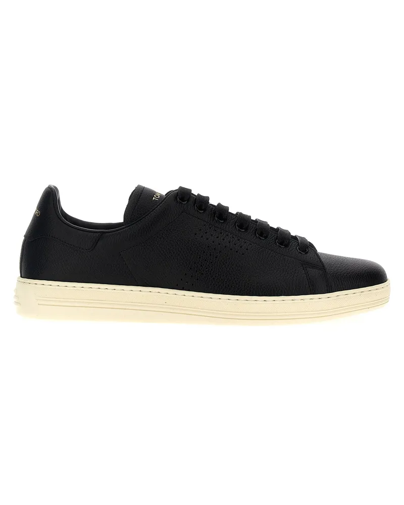 Tom Ford Logo Leder -Sneaker White