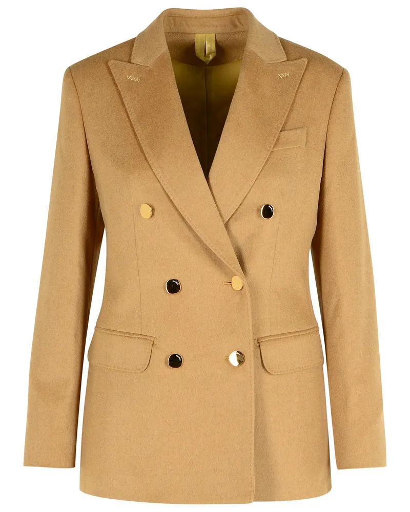 Max Mara Pesche' Beige Camel Blazer Brown