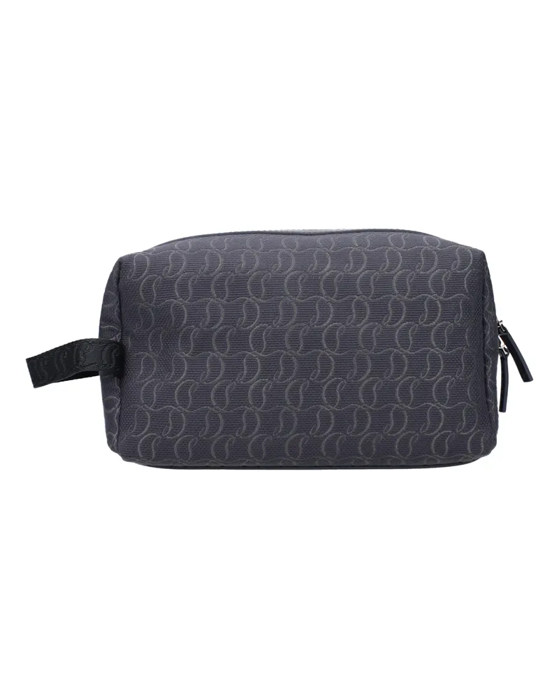 Christian Louboutin Beauty Case Herrens Stoff Grau/Rauch -