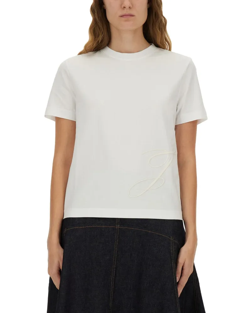 Jacquemus T -Shirt mit gestickten "J White