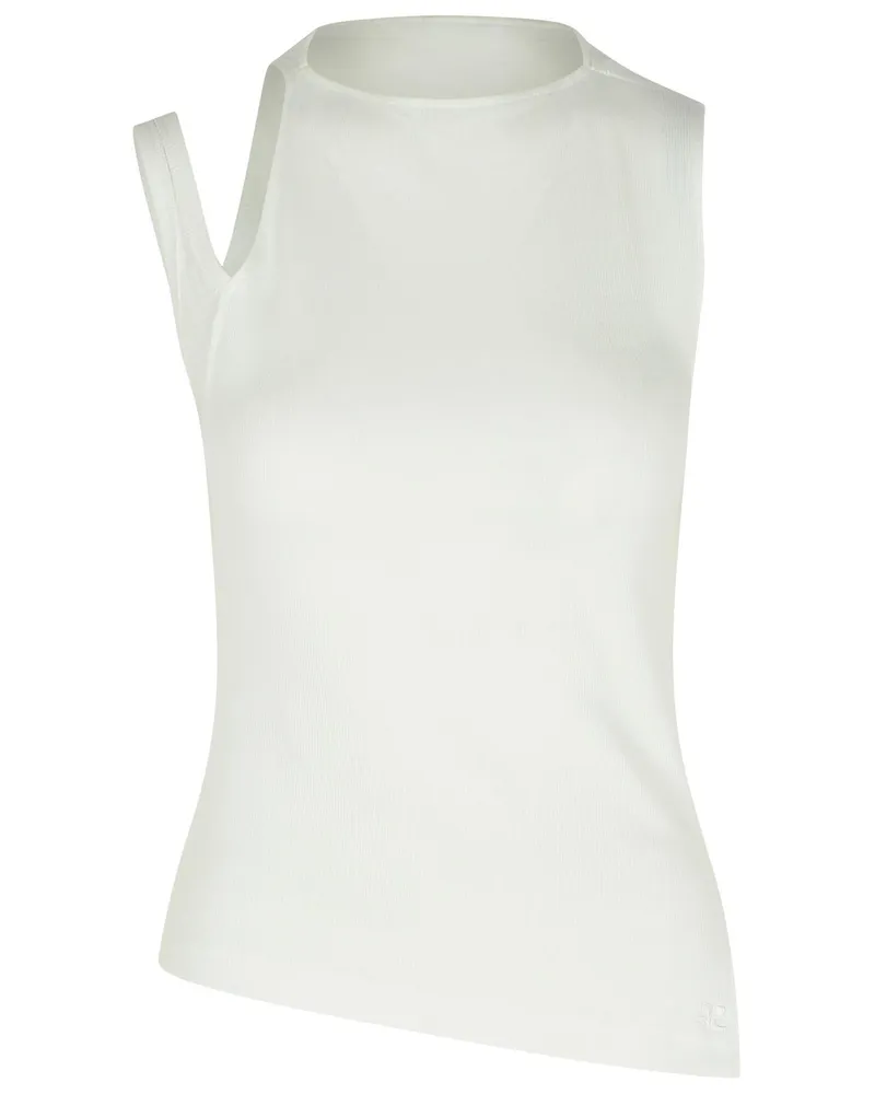 Courrèges Courreves weißes Baumwoll -Tank -Top White