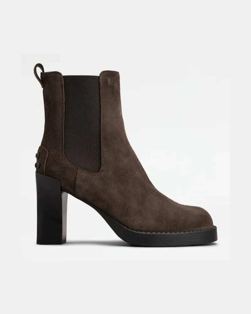 TOD'S Tod 's Wildleder Chelsea -Stiefel Brown