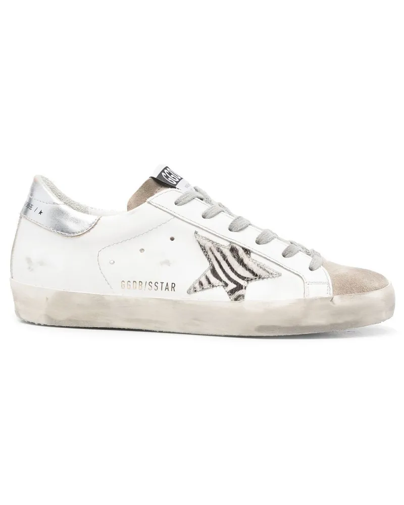 Golden Goose Golden Gänse Superstar Leder -Sneaker White