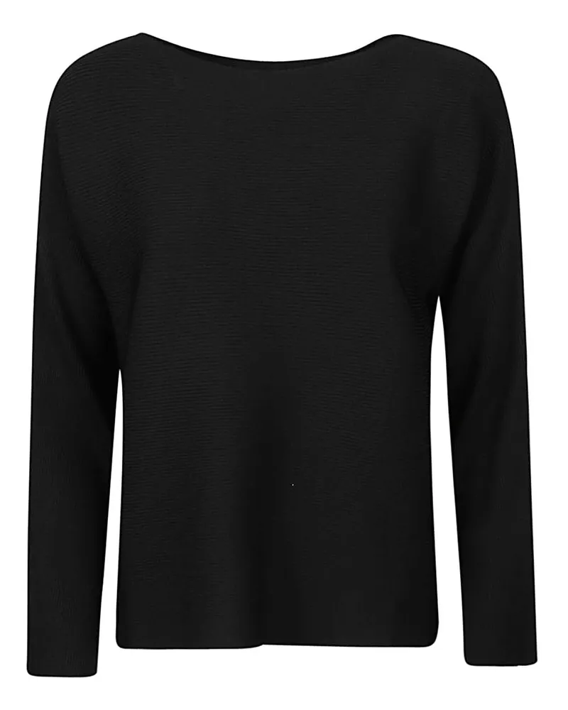 Liviana Conti Ripped Viskose Pullover Black