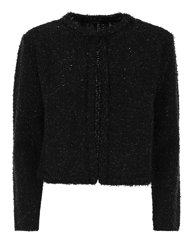 Fabiana Filippi Tweed Effect Garn Cardigan Black