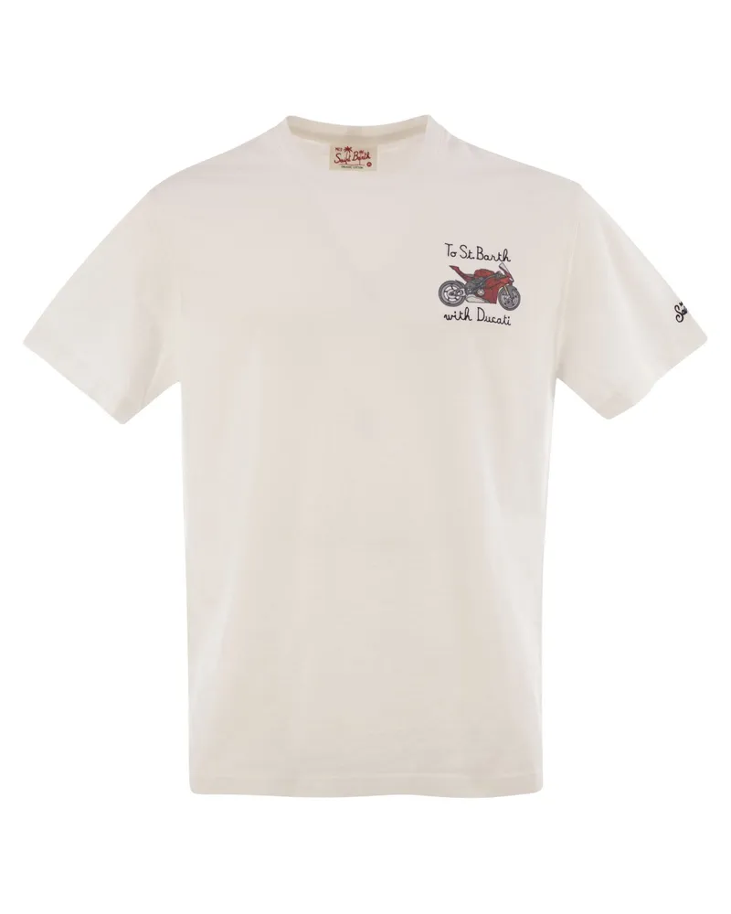 MC2 Saint Barth T -Shirt mit Brustdruck White