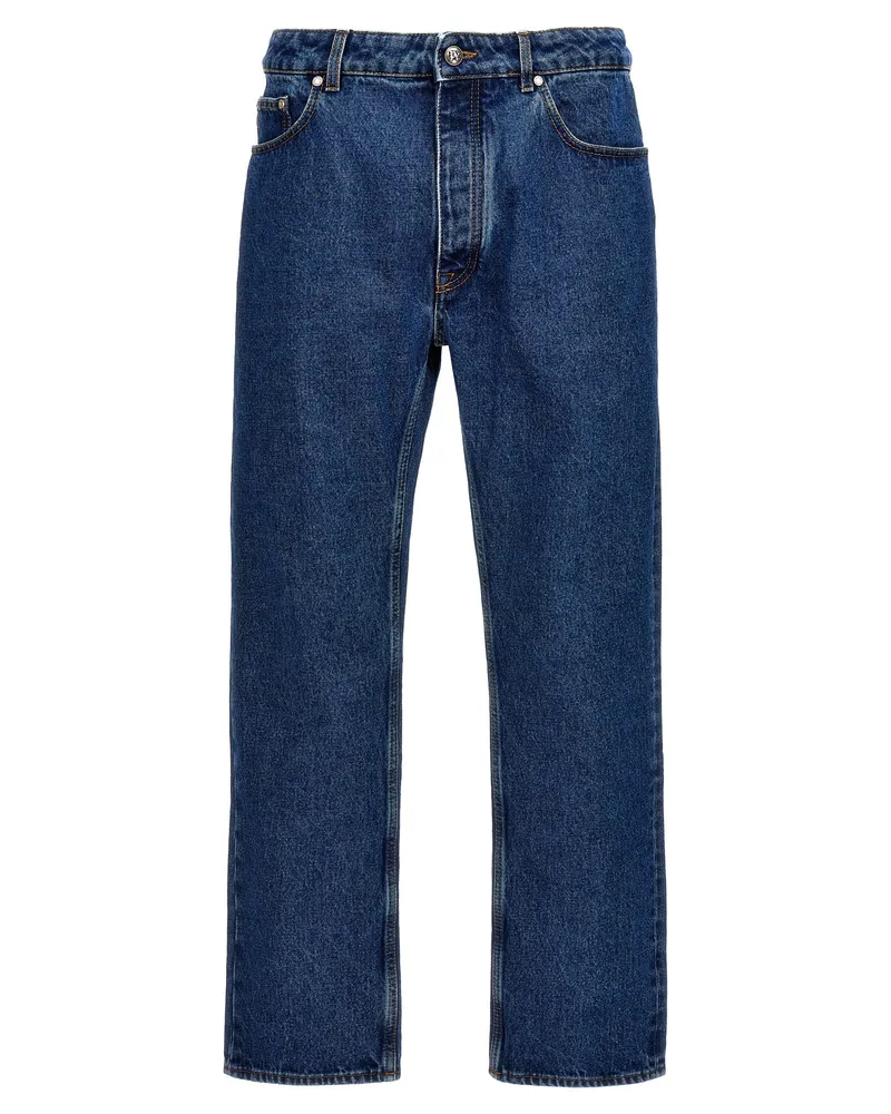 Palm Angels LW Monogramm' Jeans Blue