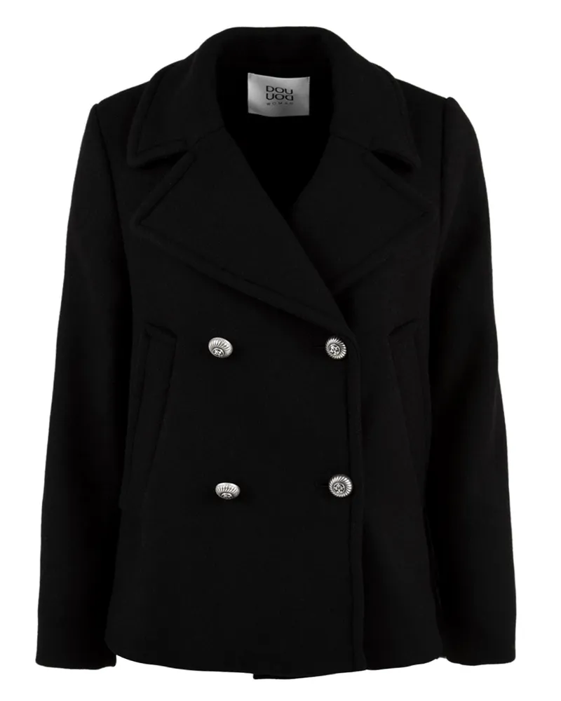 DOUUOD Coats schwarz Black