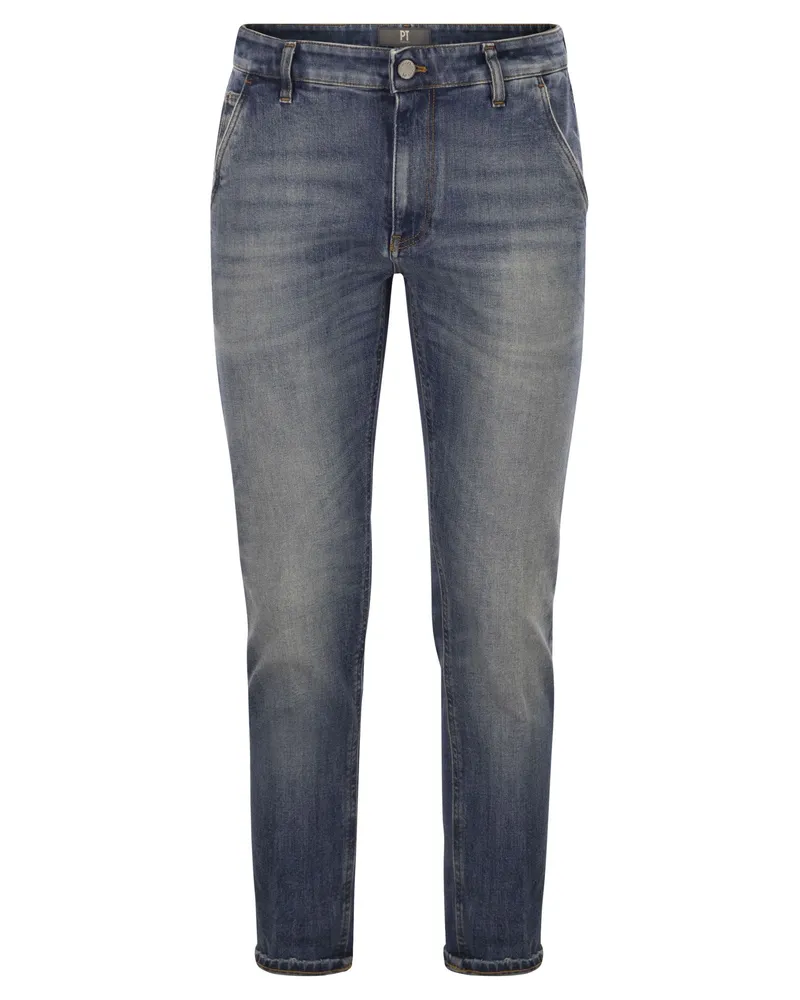 PT TORINO Indie-Jeanshose aus Stretch-Baumwolle und Kaschmir Medium