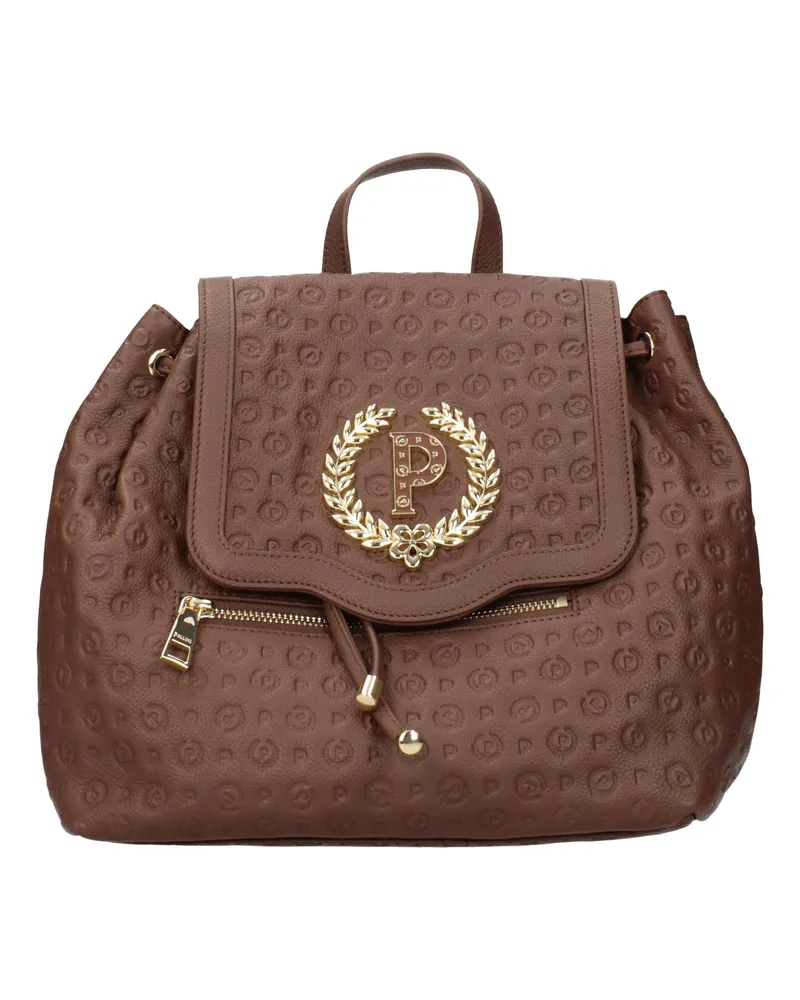 Pollini Rucksäcke und Gürteltaschen Damen Leder Braun/Erde -