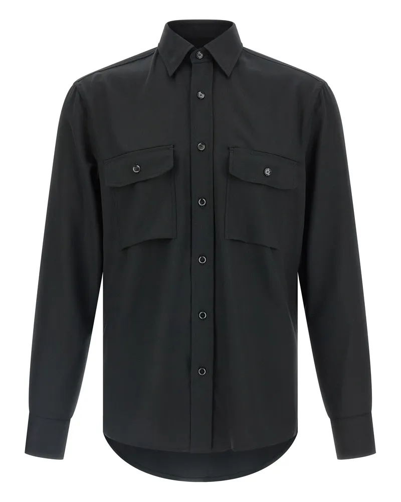 Brioni Militärhemd Black
