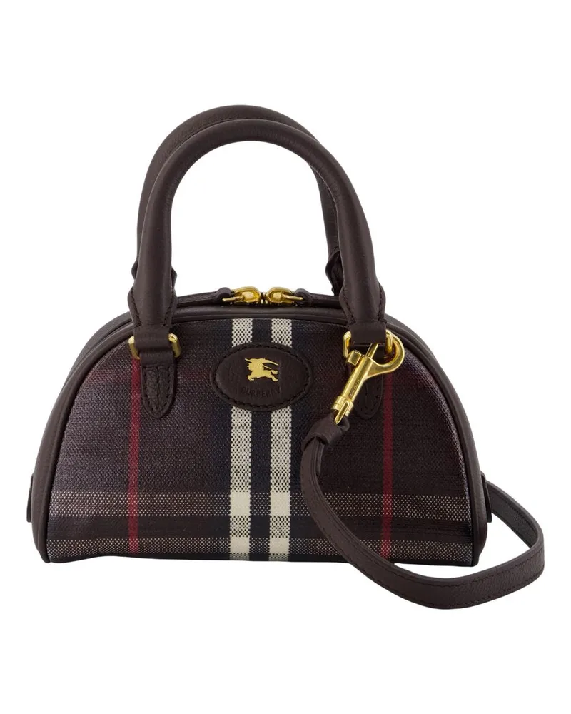 Burberry Highlands Mini Bowling Geldbörse  Baumwollbraun Braun