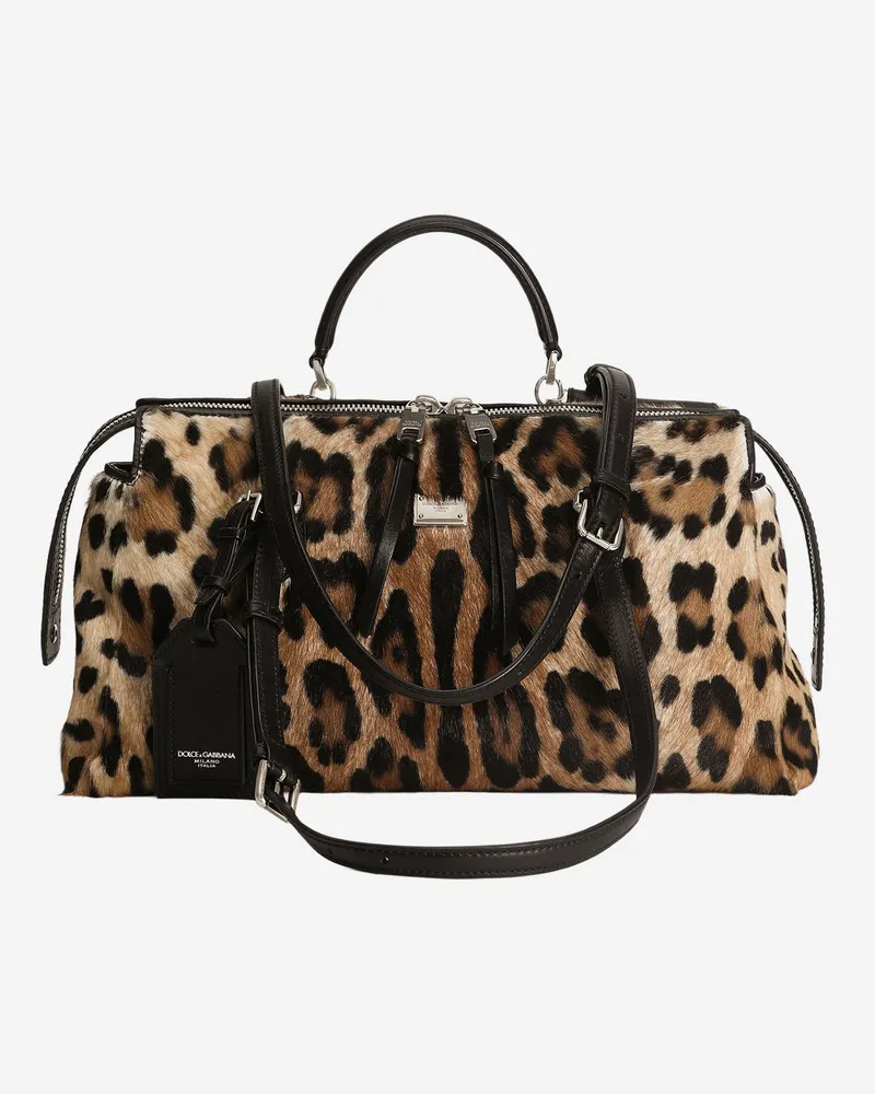 Dolce & Gabbana Vittoria Pony Hauttasche Brown