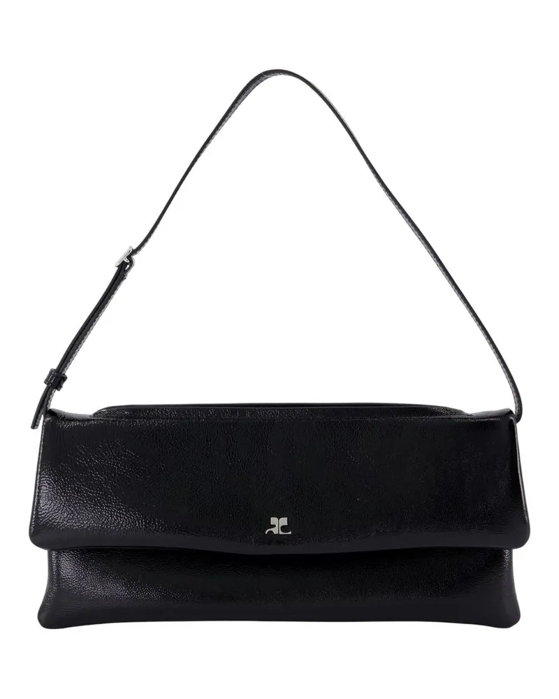 Courrèges Manschettenbeutel -Courreves Leder schwarz Schwarz