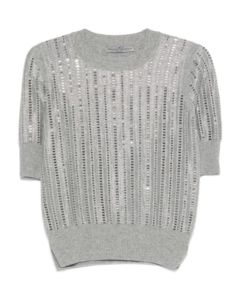 Ermanno Scervino Wolle Mischung Top Grey