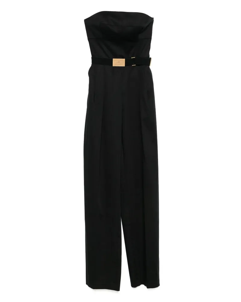 Elisabetta Franchi Long Overall Black