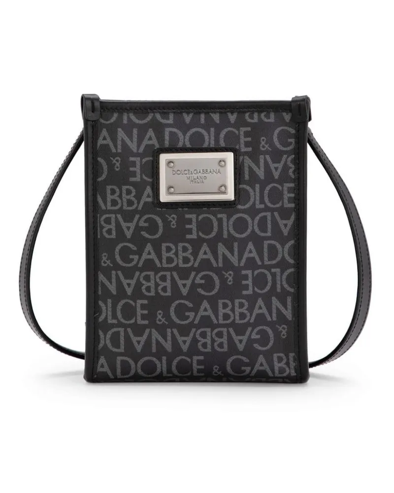 Dolce & Gabbana Allover Logo Tasche Schwarz