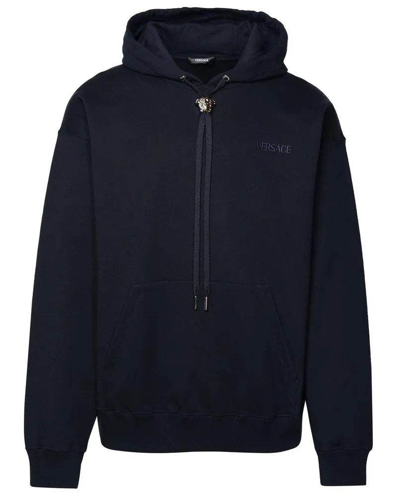 Versace la Medusa' Marine Cotton Sweatshirt medusa Navy