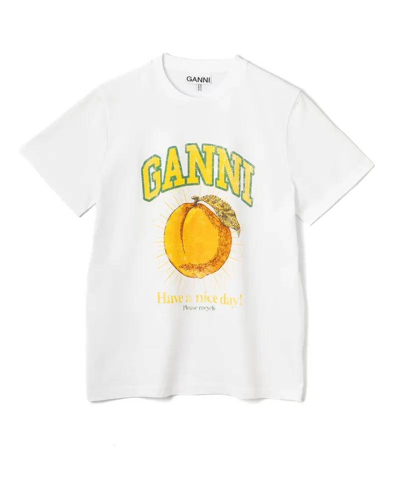 Ganni T -Shirts und Polos weiß White