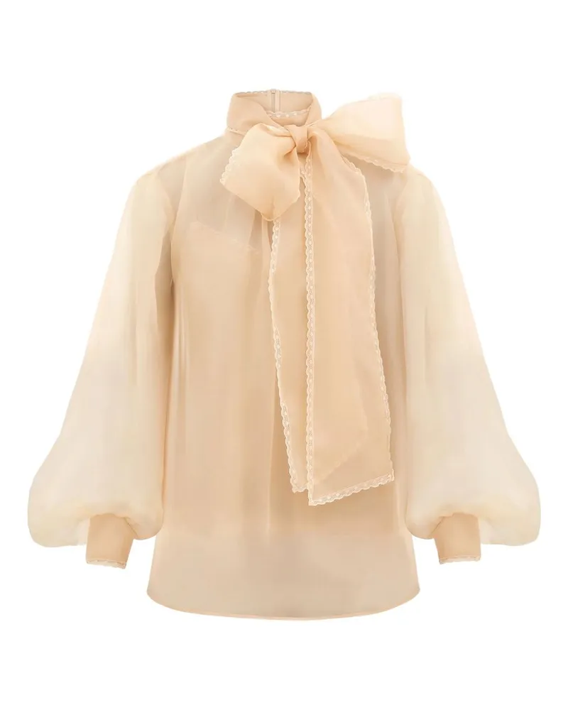 Zimmermann Seidenbluse Beige