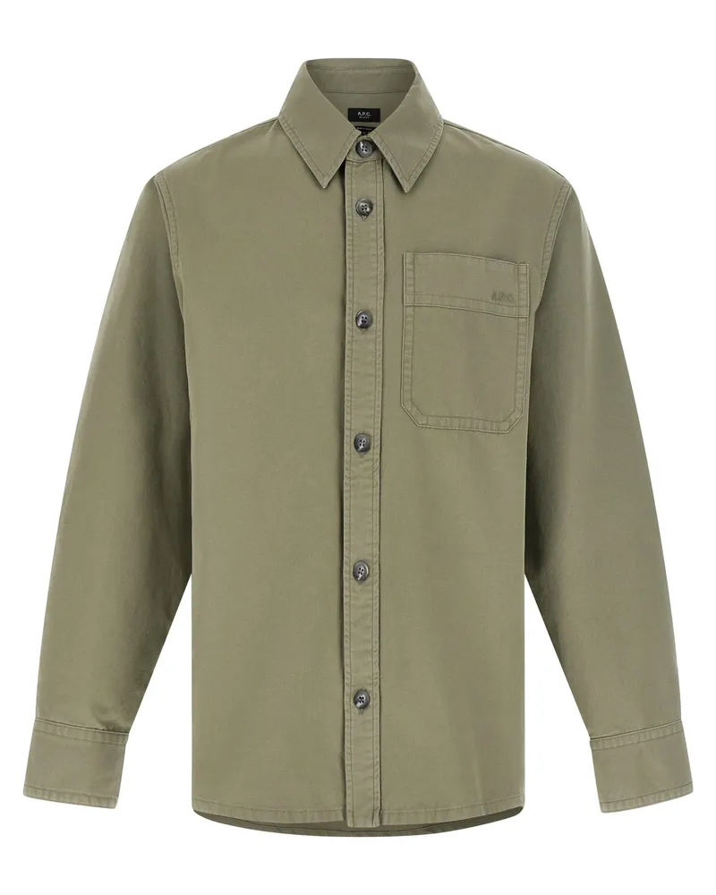 A.P.C. Logo -Stickhemd Green