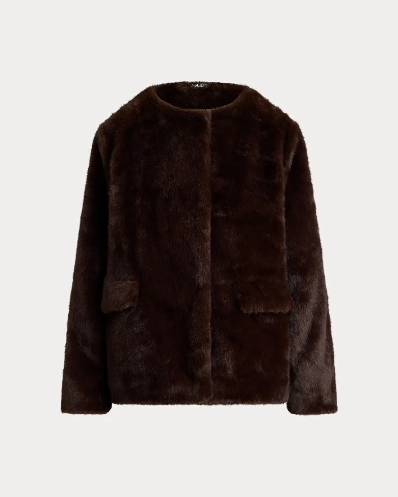 Ralph Lauren Kunstpelzmantel Brown