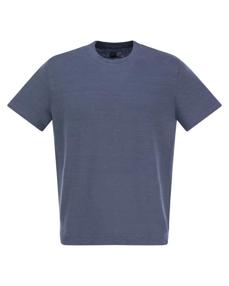 Fedeli Exreme Leinen Flex T -Shirt Avio