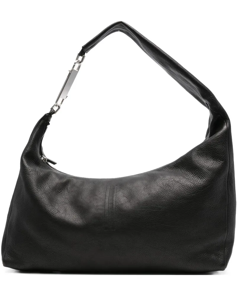 Rick Owens Gemini Leder Umhängetasche Black