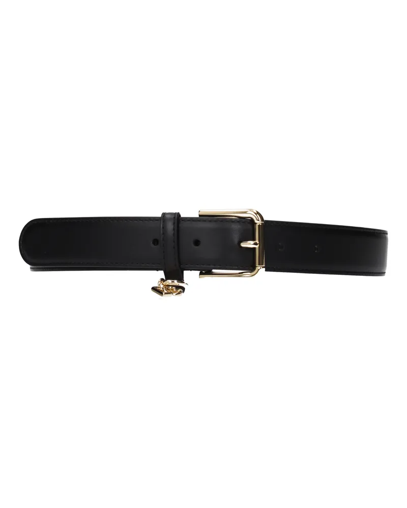 Dolce & Gabbana Dolce&Gabbana Damens Schwarzer Ledergürtel -