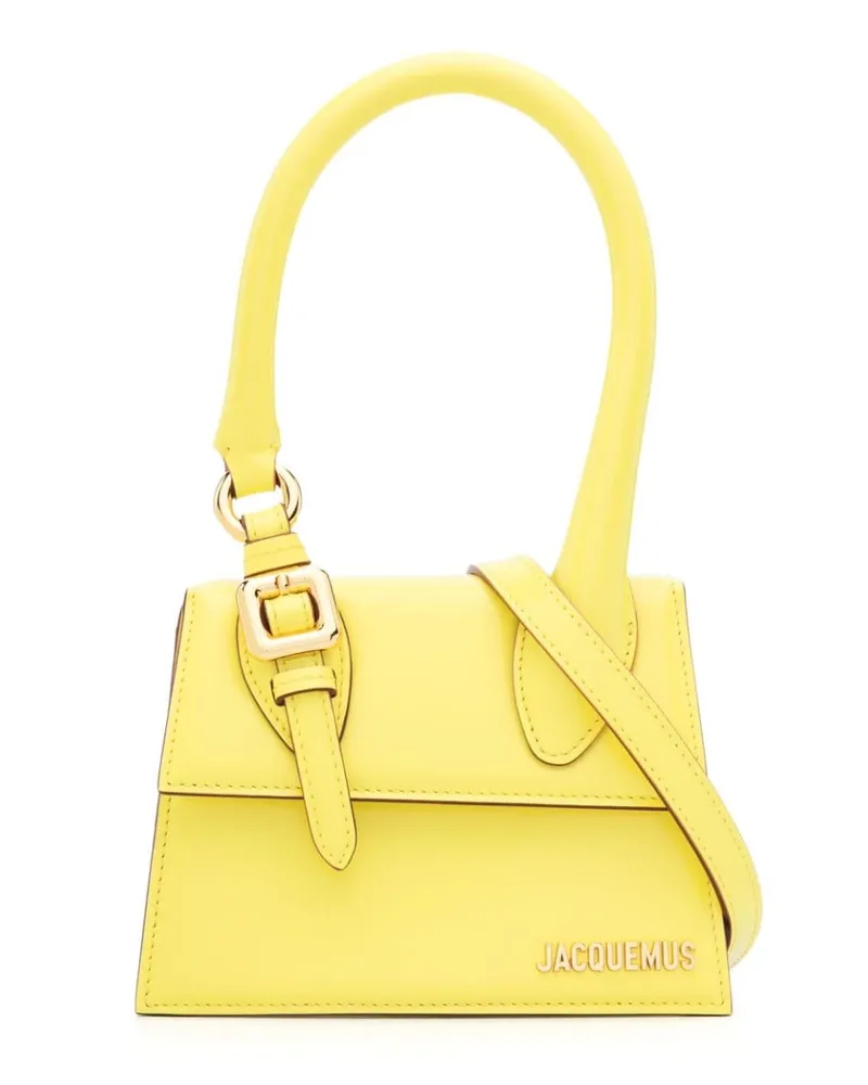 Jacquemus Le Chiquito Moyen Boucle Lederhandtasche Yellow