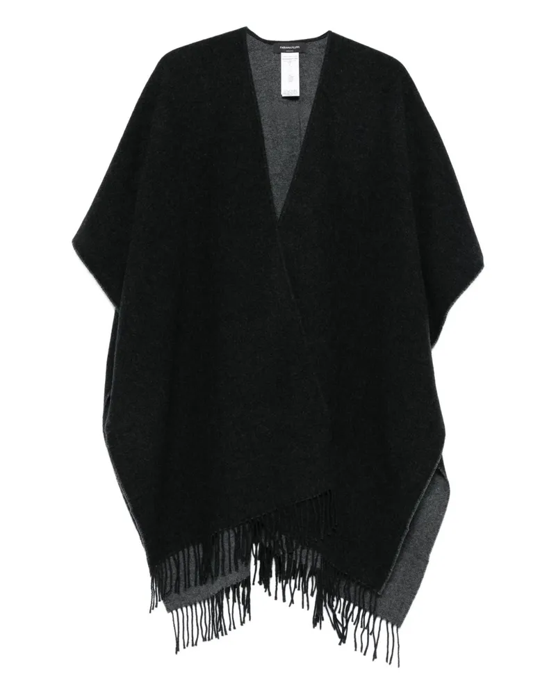 Fabiana Filippi Wolle Poncho Grey