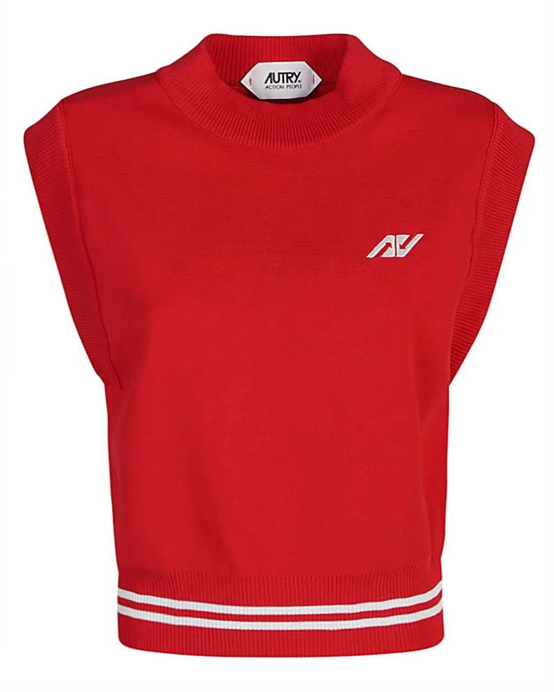 AUTRY Logo Weste Red