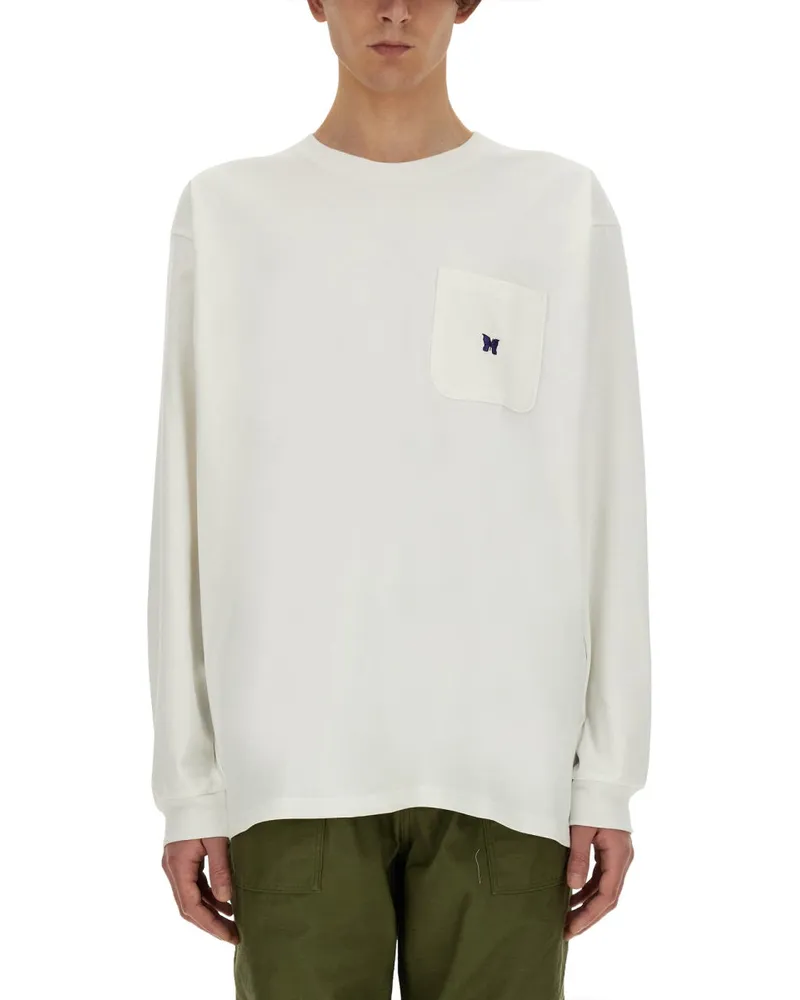 NEEDLES Nadeln T -Shirt mit Logo White