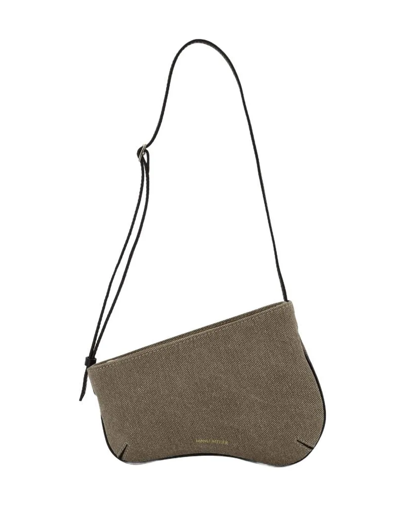Manu Atelier Mini Kurve Hobo Bag  grau/schwarzer Jeans Grau