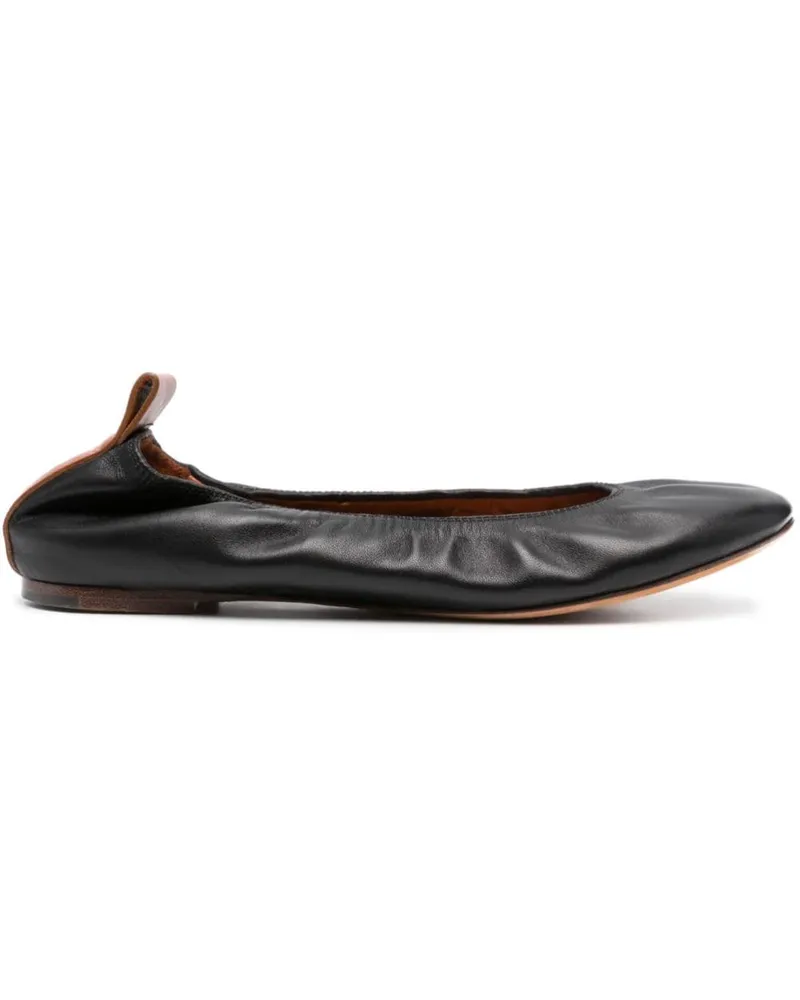 Lanvin Leder Ballett Wohnungen Black