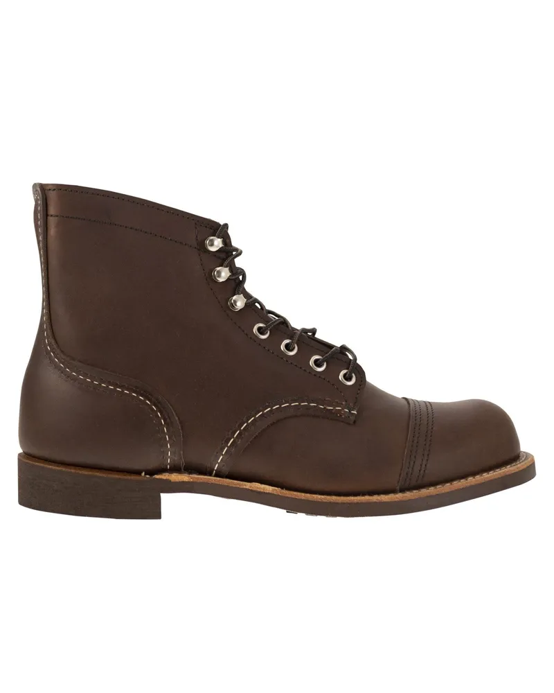 Red Wing Shoes Roter Flügel Iron Ranger Bernsteinschnüre Stiefel Brown