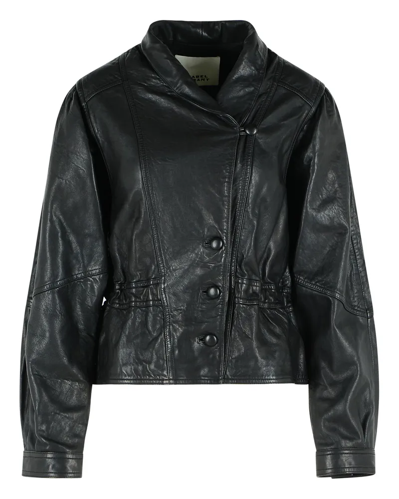 Isabel Marant Schwarze Lear-Jacke „Tressy“ von Black