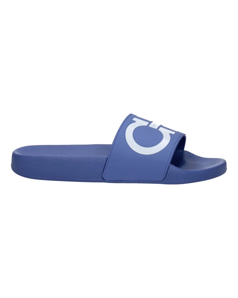 Ferragamo Damens Groovige Flip-Flops und Clogs aus Gummi in Blau/Blau -