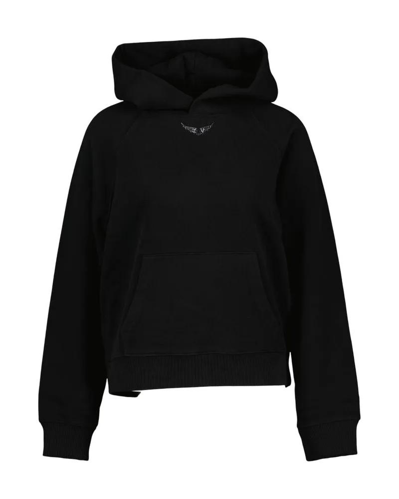 Zadig & Voltaire Georgy PMO Wings Strass Sweat Top  Baumwollschwarz Black