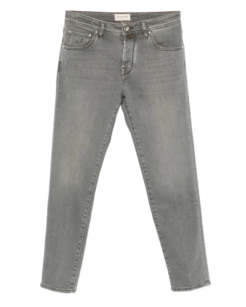 Jacob Cohën Slim Cropped Denim Jeans Grey